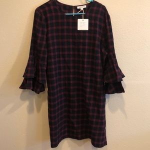 Beach Lunch Lounge Plaid Flannel Dress